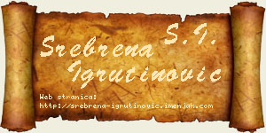 Srebrena Igrutinović vizit kartica